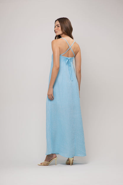 Vestido Taormina Longo em Linho Italiano