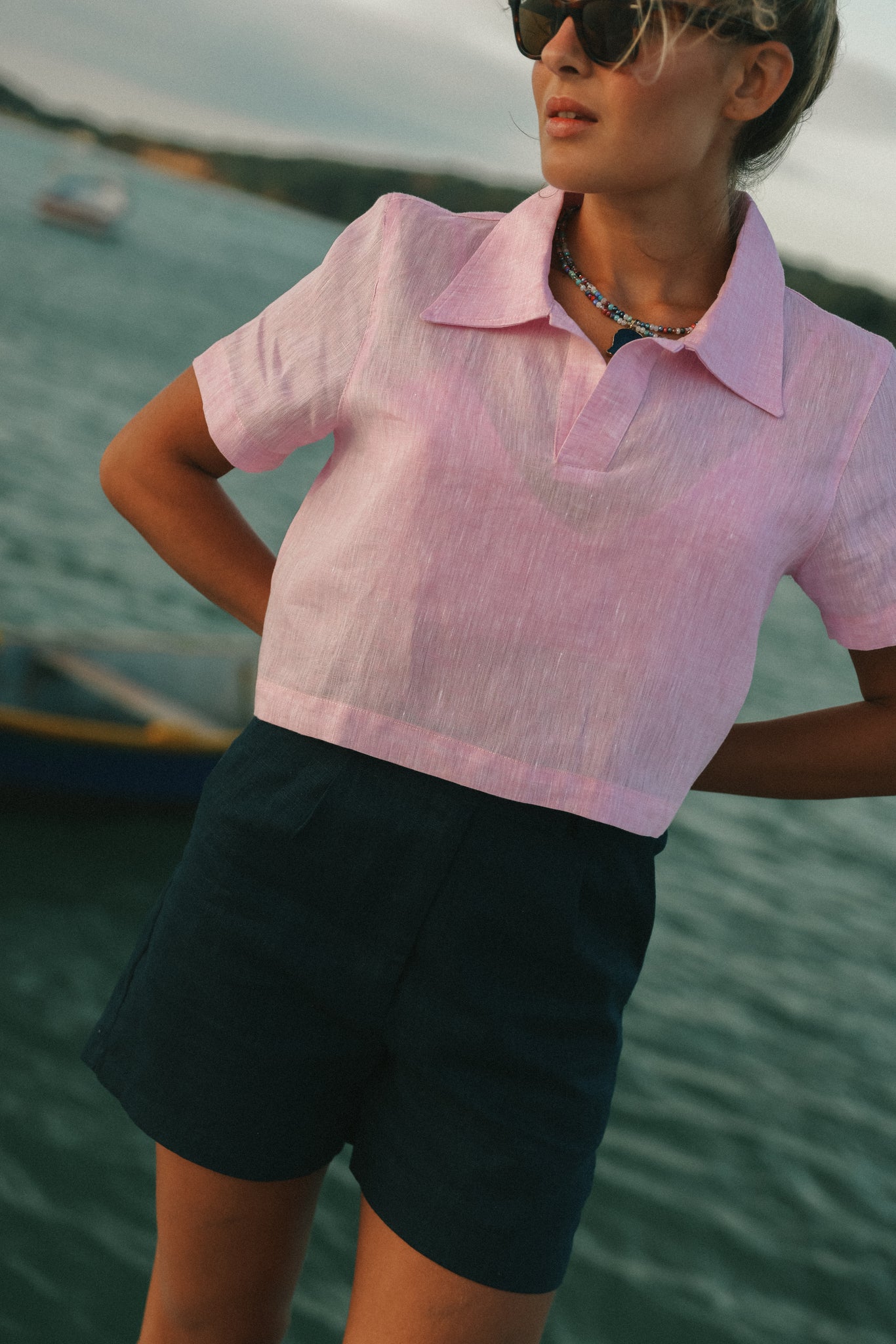 Bermuda Pipa Alfaiataria em Linho Italiano