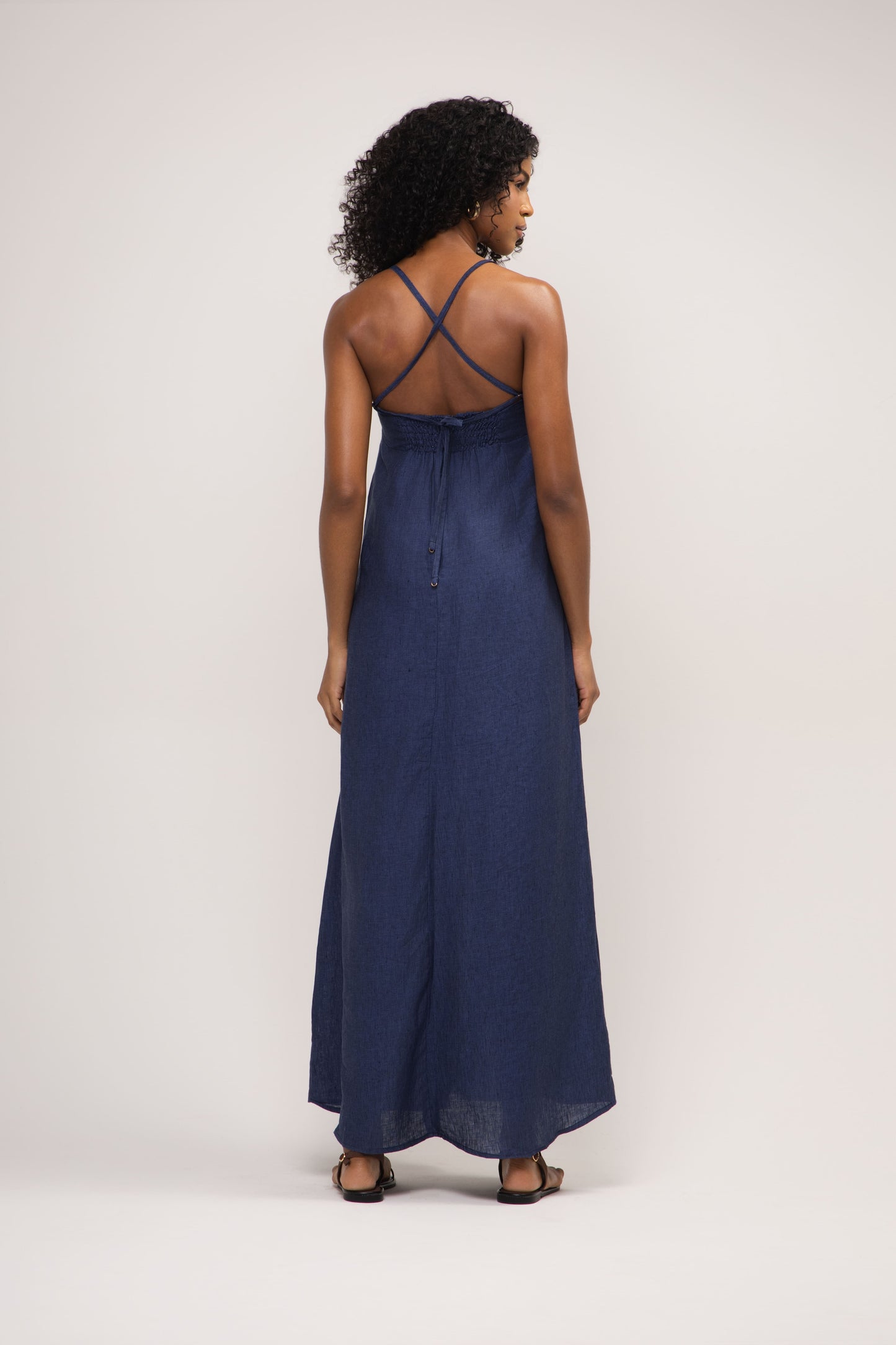 Vestido Taormina Longo em Linho Italiano