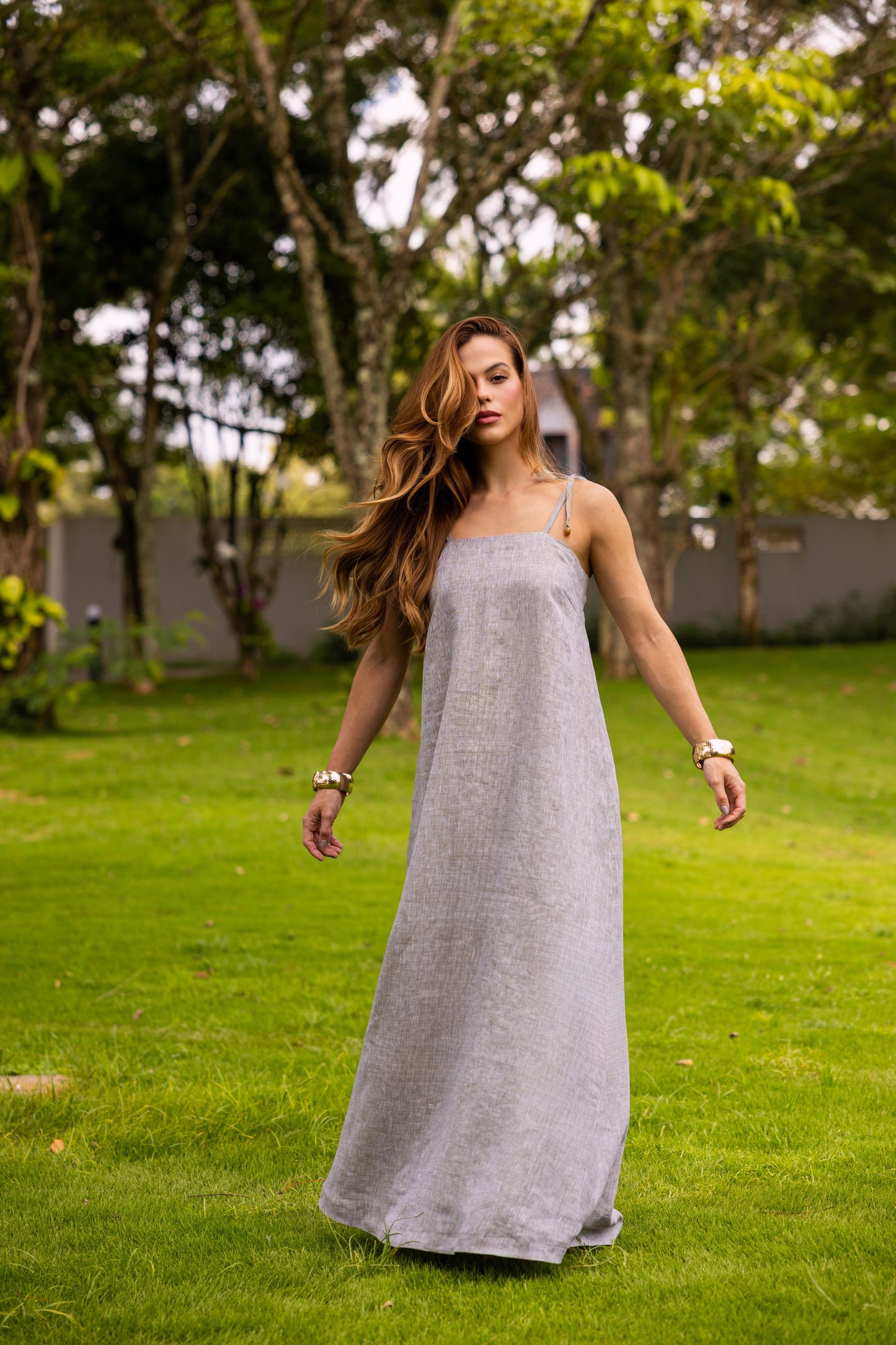 Vestido Taormina Longo em Linho Italiano