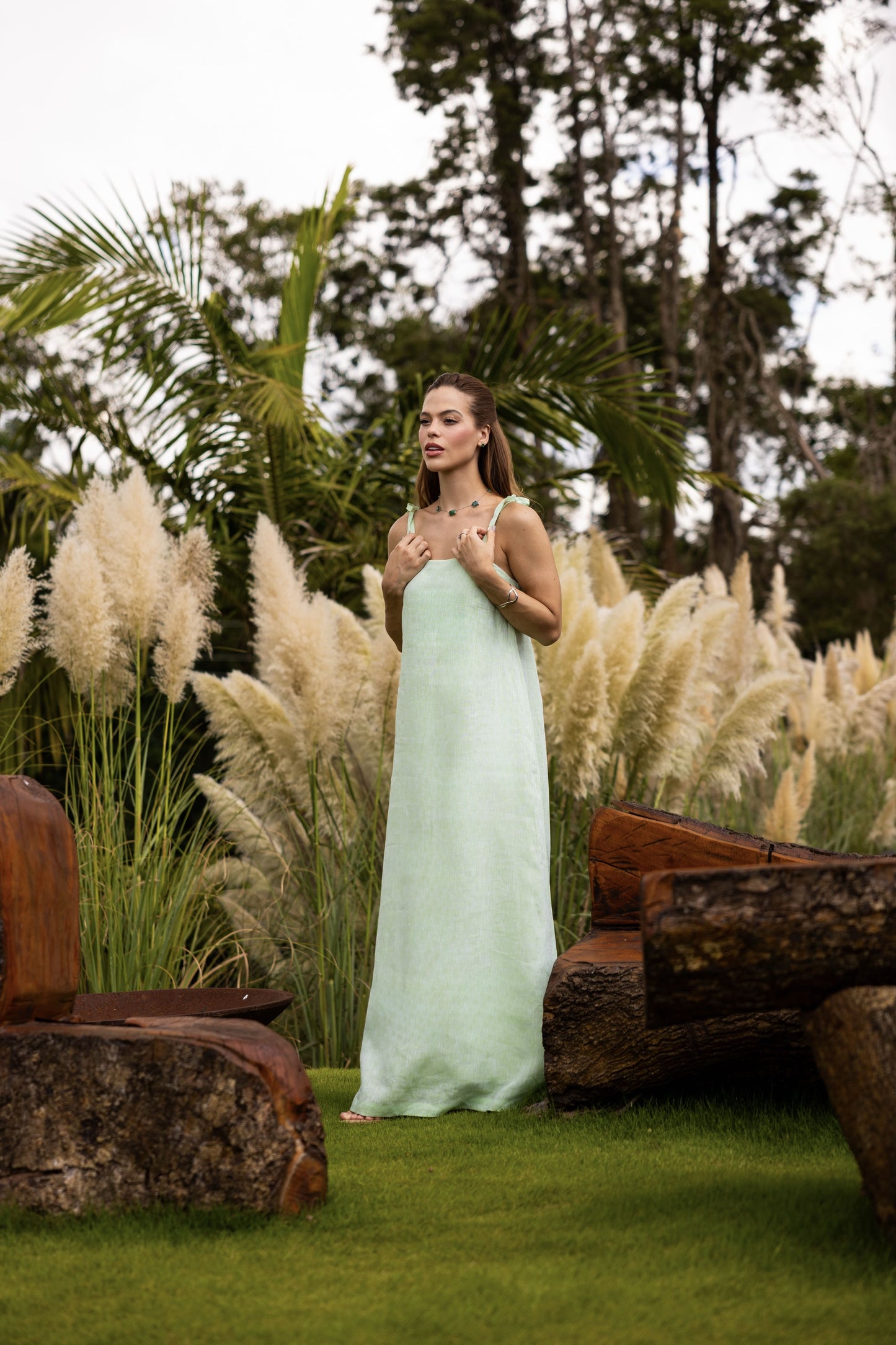 Vestido Taormina Longo em Linho Italiano