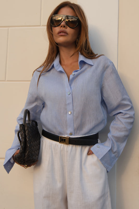Camisa Palermo Manga Longa em Linho Italiano