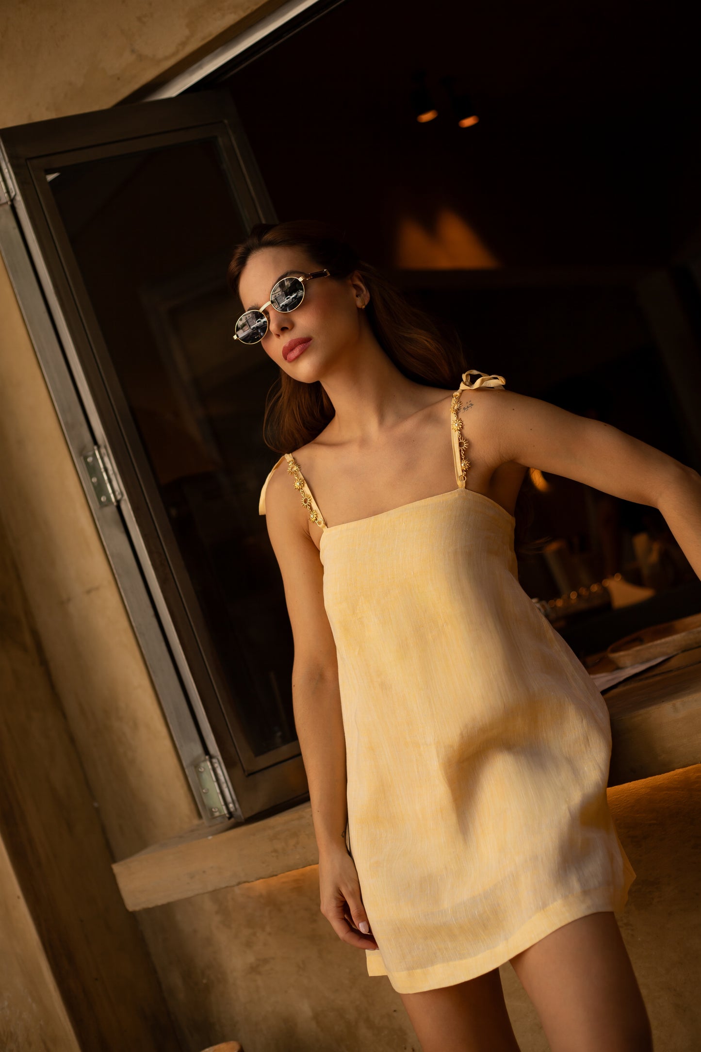 Vestido Milagres Curto em Linho Italiano