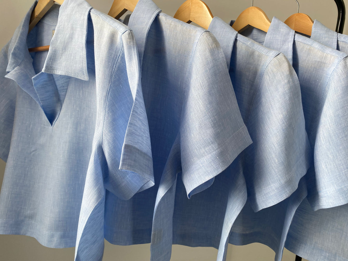 Camisa Capri Manga Curta em Linho Italiano