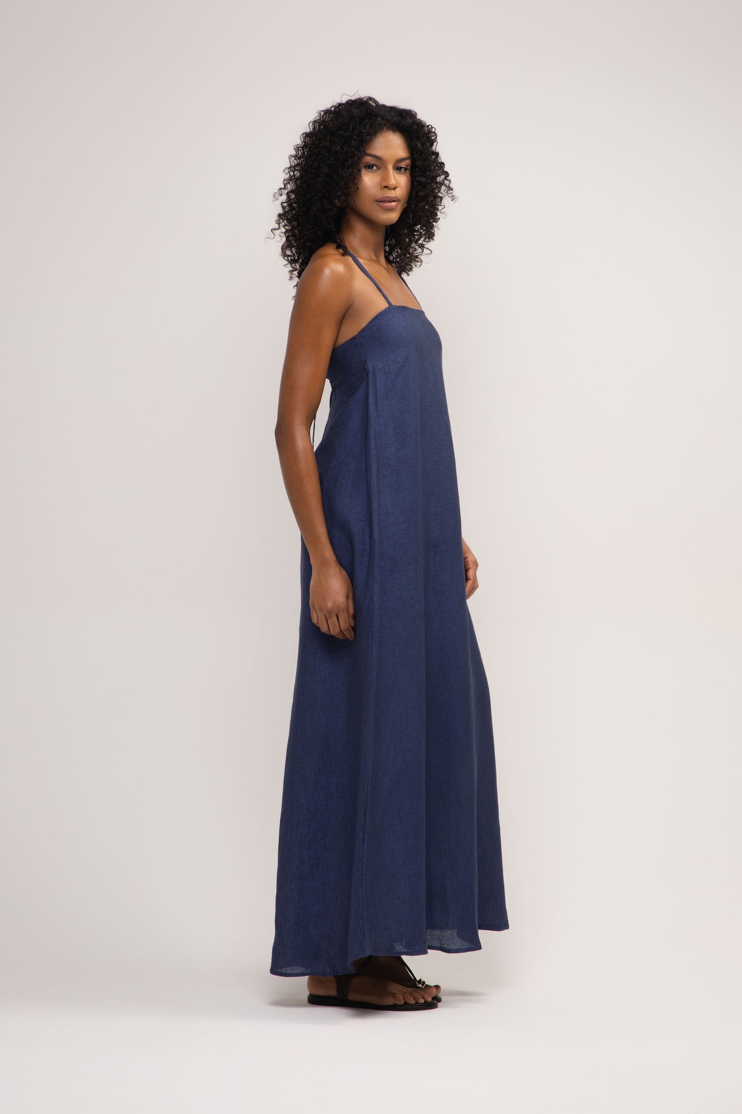 Vestido Taormina Longo em Linho Italiano