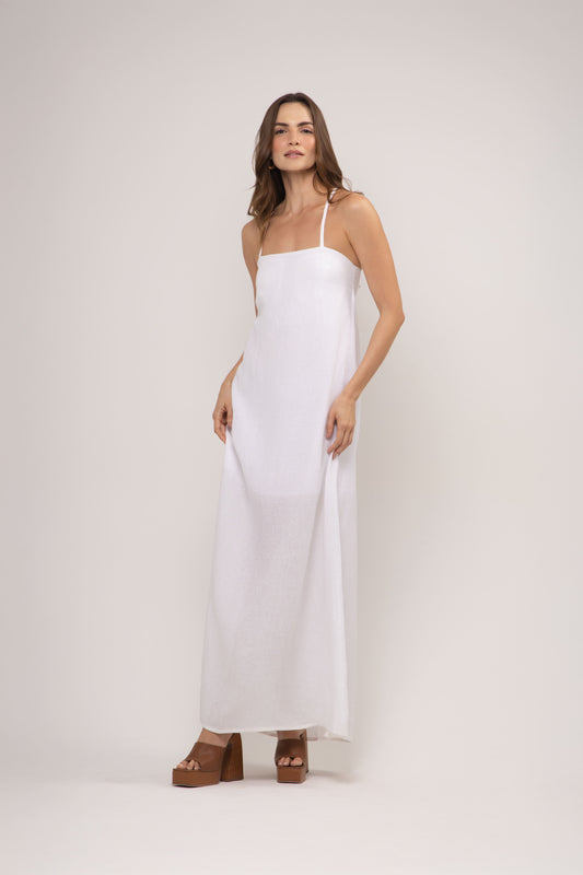 Vestido Taormina Longo em Linho Italiano