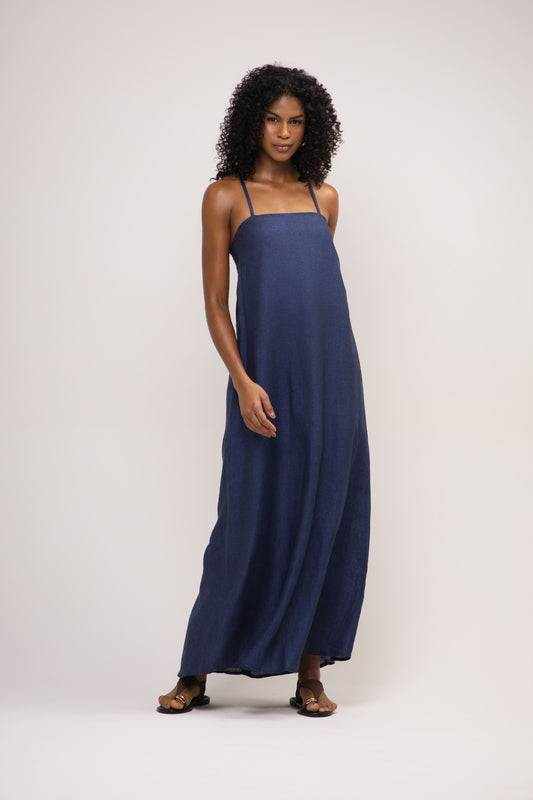 Vestido Taormina Longo em Linho Italiano