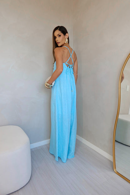 Vestido Taormina Longo em Linho Italiano