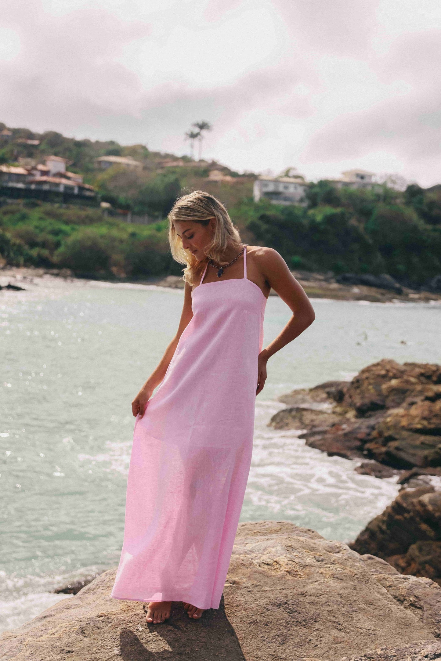 Vestido Taormina Longo em Linho Italiano